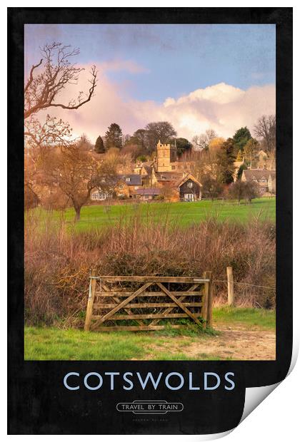 Cotswolds Railway Poster Print by Andrew Roland