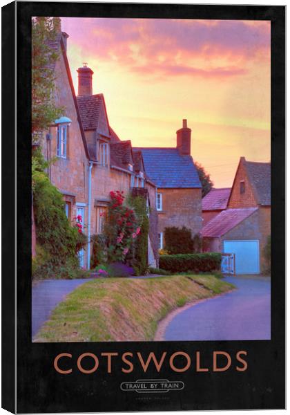 Cotswolds Railway Poster Canvas Print by Andrew Roland