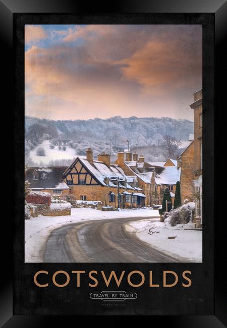 Cotswolds Railway Poster Framed Print by Andrew Roland