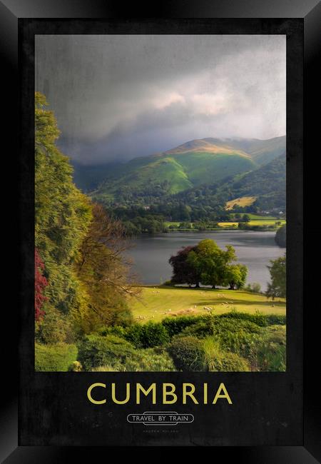 Cumbria Railway Poster Framed Print by Andrew Roland