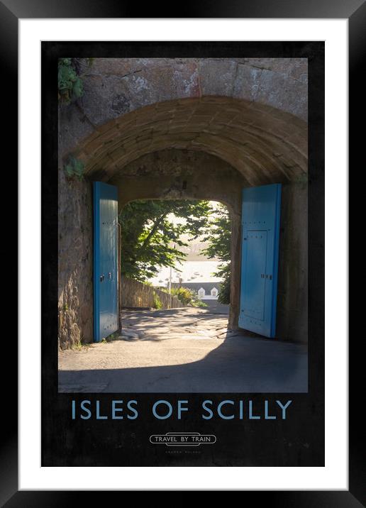 Isles of Scilly Railway Poster Framed Mounted Print by Andrew Roland