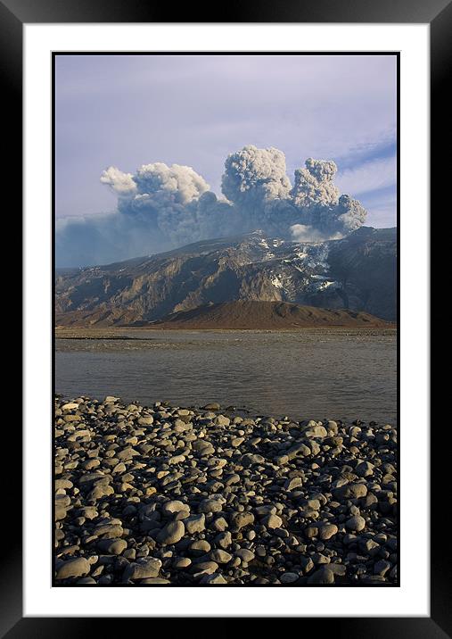 Volcano - Iceland 2 Framed Mounted Print by Berit Ipsen
