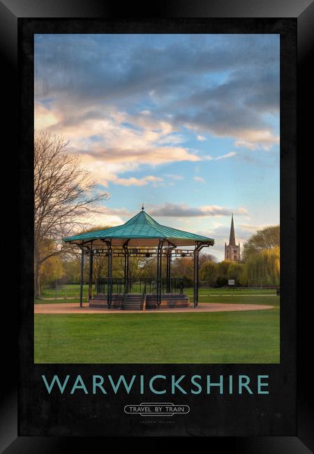 Warwickshire Railway Poster Framed Print by Andrew Roland