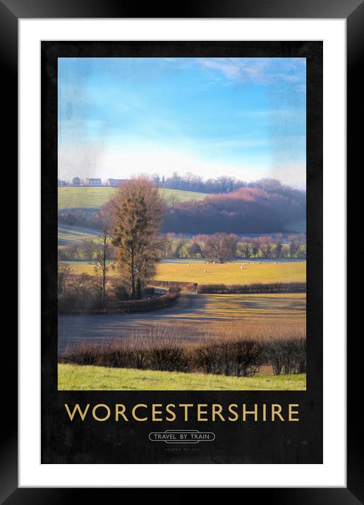 Worcestershire Railway Poster Framed Mounted Print by Andrew Roland