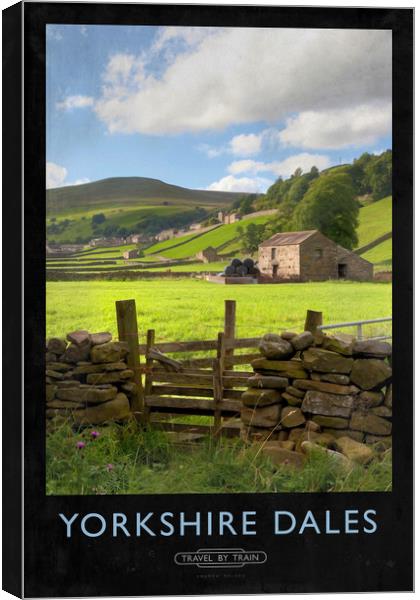 Yorkshire Dales Railway Poster Canvas Print by Andrew Roland
