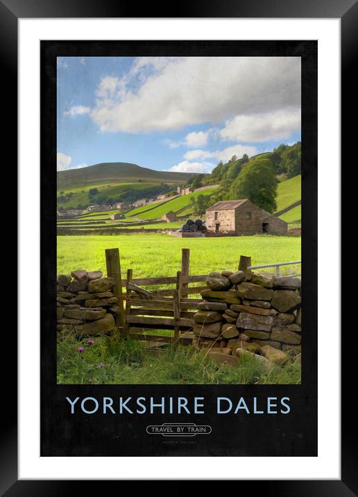 Yorkshire Dales Railway Poster Framed Mounted Print by Andrew Roland