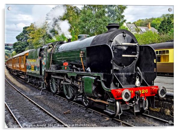 Steam train on the North York Moors Railway Acrylic by Martyn Arnold