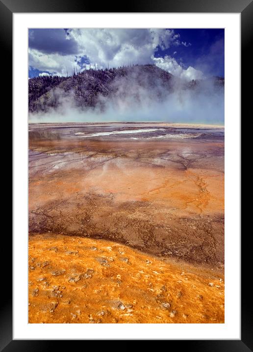 Midway Geyser Basin Framed Mounted Print by Luc Novovitch