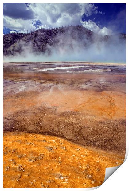 Midway Geyser Basin Print by Luc Novovitch