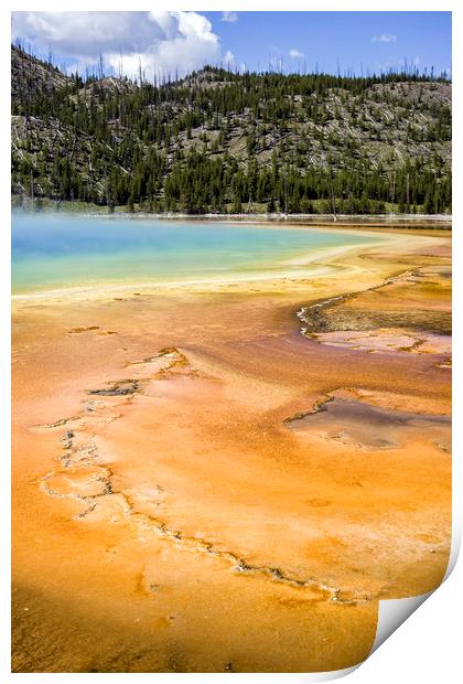 Yellowstone Geyser Basin Print by Luc Novovitch