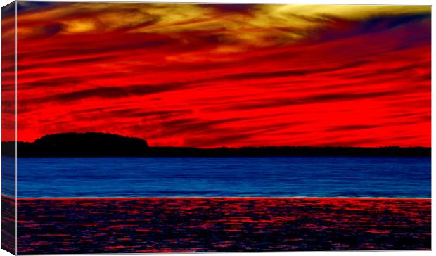 Bold Afterglow Canvas Print by Beach Bum Pics