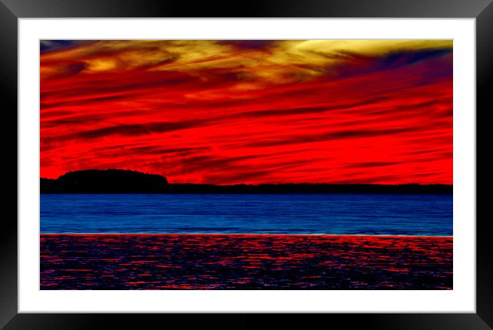 Bold Afterglow Framed Mounted Print by Beach Bum Pics