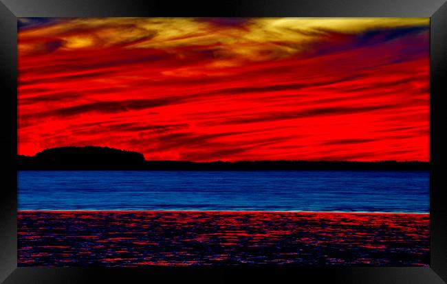 Bold Afterglow Framed Print by Beach Bum Pics