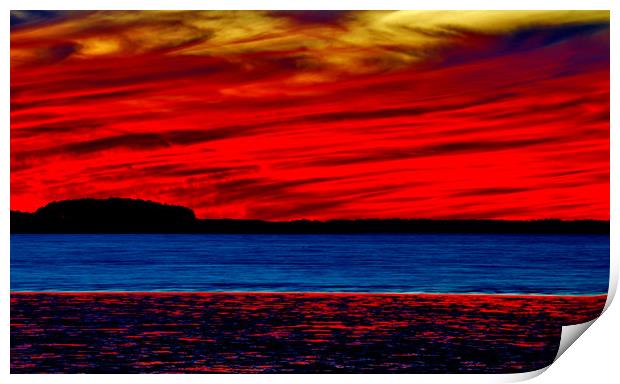 Bold Afterglow Print by Beach Bum Pics