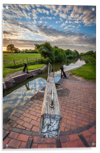 South Stratford Canal, Stratford, Warwickshire Acrylic by Jonathan Smith