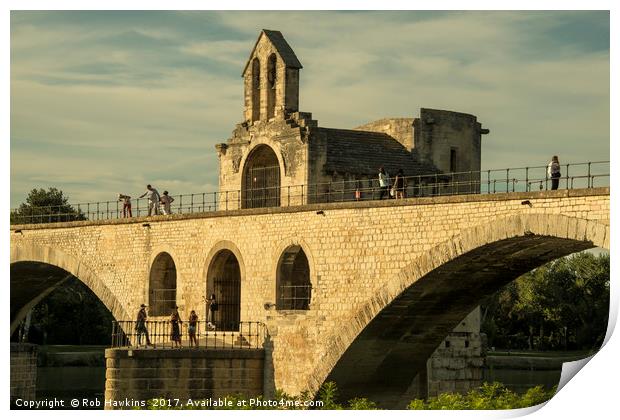 Pont d'Avignon Print by Rob Hawkins