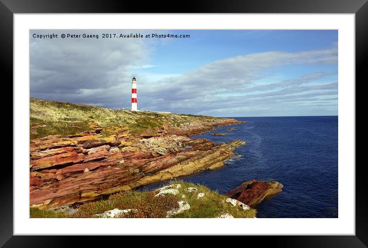 Tarbat Ness Lighthouse Framed Mounted Print by Peter Gaeng