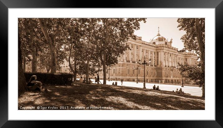 Royal palace in Madrid  Framed Mounted Print by Igor Krylov