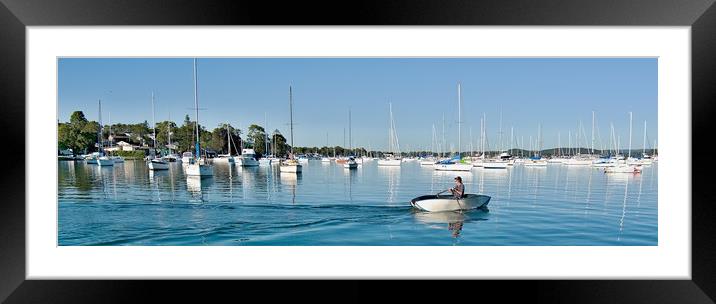  Water Yacht  Reflections. Framed Mounted Print by Geoff Childs