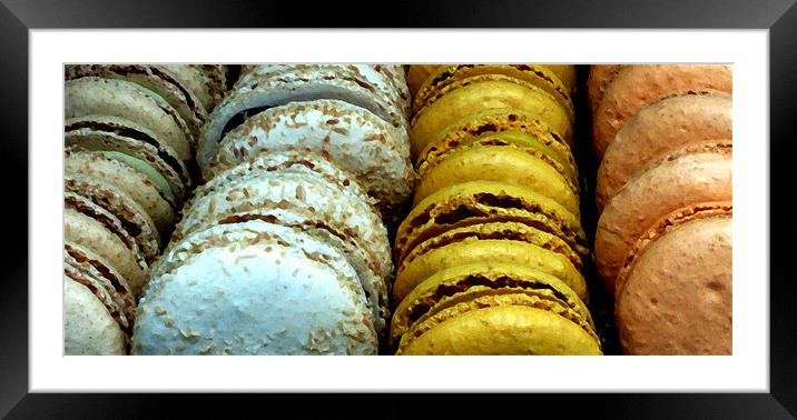 Petits Macarons Framed Mounted Print by Stephen Maxwell