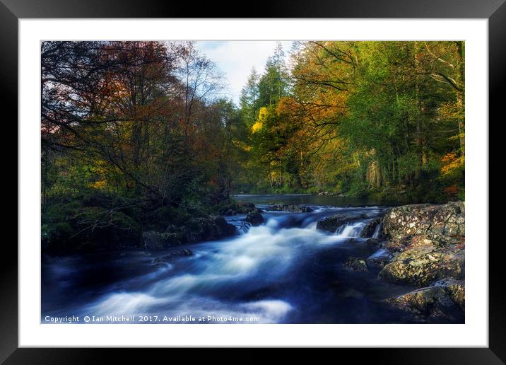 River Llugwy Framed Mounted Print by Ian Mitchell
