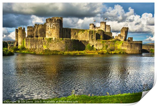 Majestic Medieval Fortress Print by Ian Lewis