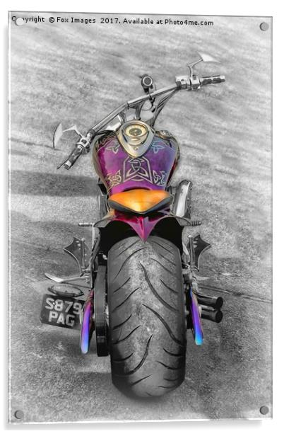Harley Davidson Acrylic by Derrick Fox Lomax