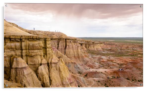 Landscape with canyon in Mongolia desert of Gobi Acrylic by Mirko Macari
