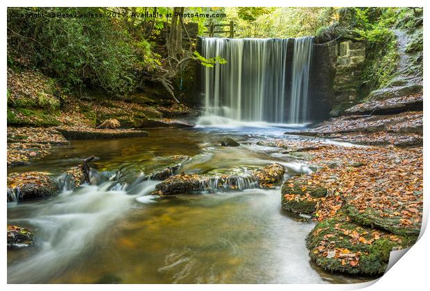 Nant Mill Waterfall Print by Pete Lawless