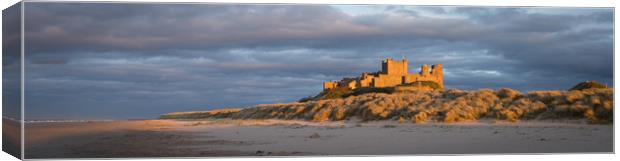 Bamburgh Castle Panorama Canvas Print by Naylor's Photography
