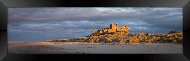 Bamburgh Castle Panorama Framed Print by Naylor's Photography
