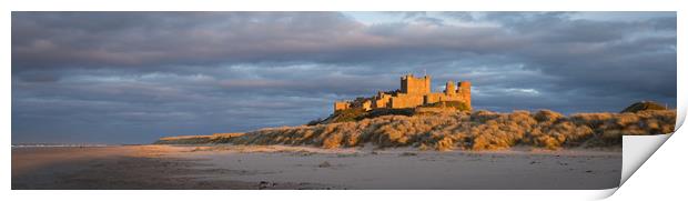 Bamburgh Castle Panorama Print by Naylor's Photography