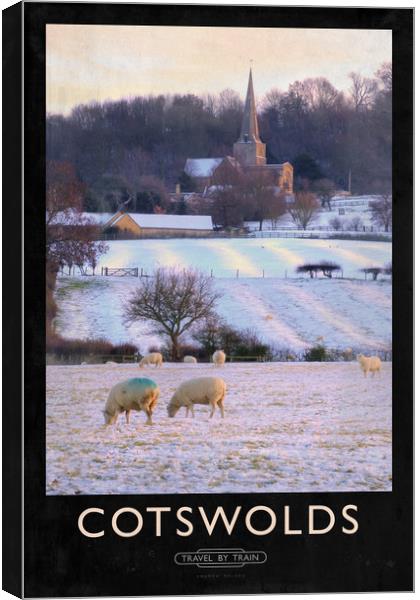 Cotswolds Railway Poster Canvas Print by Andrew Roland
