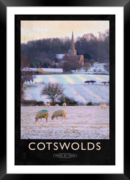 Cotswolds Railway Poster Framed Mounted Print by Andrew Roland
