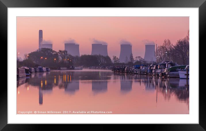 Misty Morning at Sawley Cut Framed Mounted Print by Simon Wilkinson