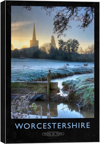 Worcestershire Railway Poster Canvas Print by Andrew Roland