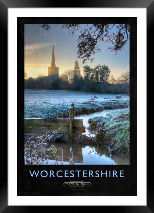 Worcestershire Railway Poster Framed Mounted Print by Andrew Roland