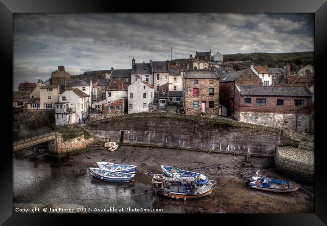 The Moorings  at Staithes North Yokshire  Framed Print by Jon Fixter