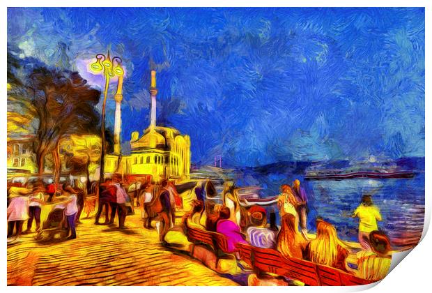 Istanbul Van Gogh Print by David Pyatt