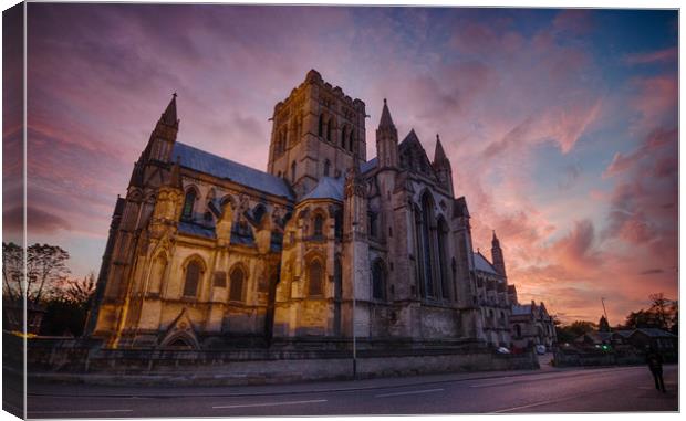 Norwich Cathedral at Dusk Canvas Print by Rus Ki