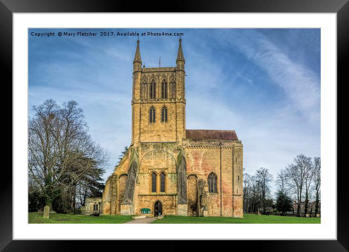 Pershore Abbey Framed Mounted Print by Mary Fletcher