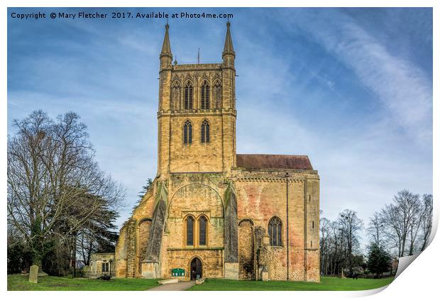 Pershore Abbey Print by Mary Fletcher