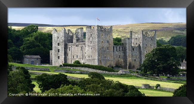 Bolton Castle at Dawn, Wensleydale, Yorkshire. Framed Print by Philip Veale