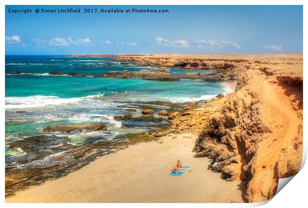 Fuerteventura Playa de los Ojos Print by Simon Litchfield