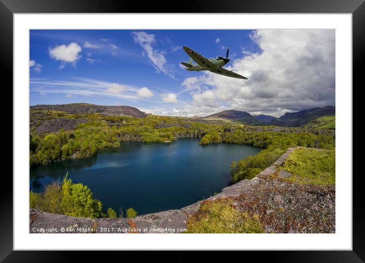 Spitfire Quarry Framed Mounted Print by Ian Mitchell