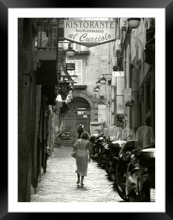 Naples street. Framed Mounted Print by Larisa Siverina