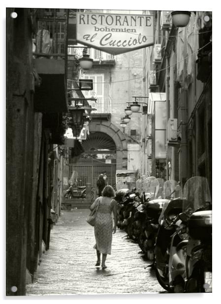 Naples street. Acrylic by Larisa Siverina