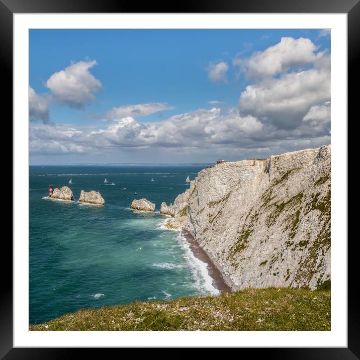 The Needles Isle Of Wight Framed Mounted Print by Wight Landscapes
