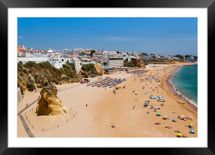 Albufeira Beach Algarve Portugal Framed Mounted Print by Wight Landscapes