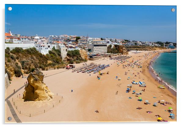 Albufeira Beach Algarve Portugal Acrylic by Wight Landscapes